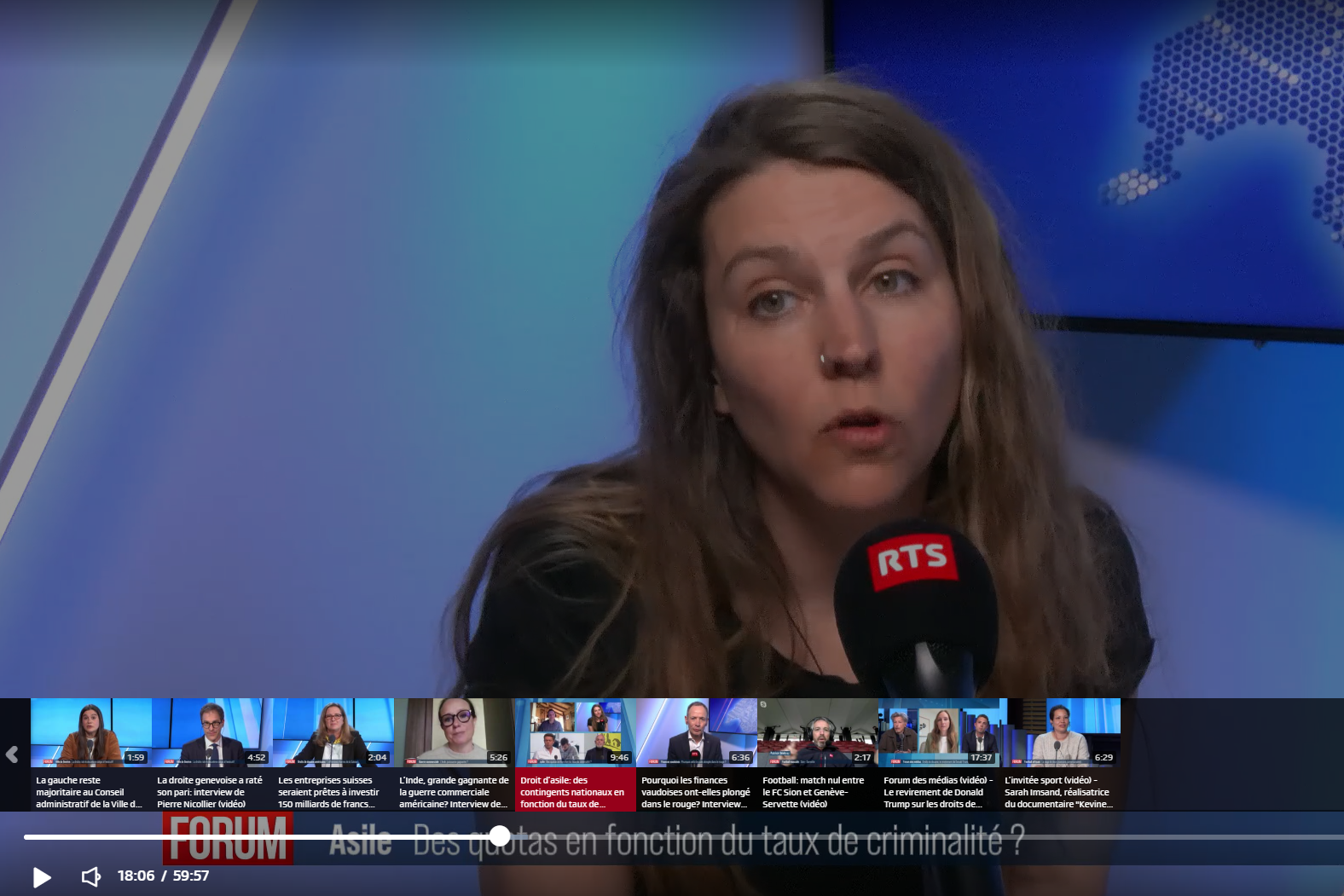 Screenshot der RTS-Forum Debatte